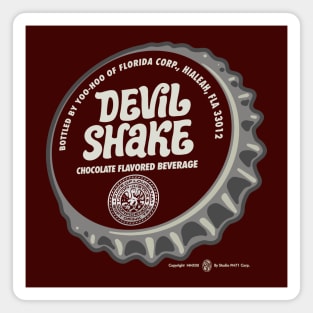 Vintage Devil Shake Chocolate Beverage Bottlecap Magnet
